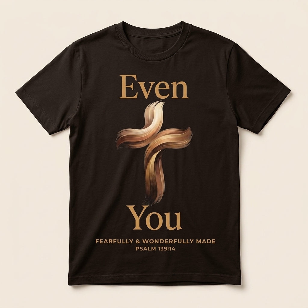 Tee with the Fearfully and Wonderfully Made Psalm design